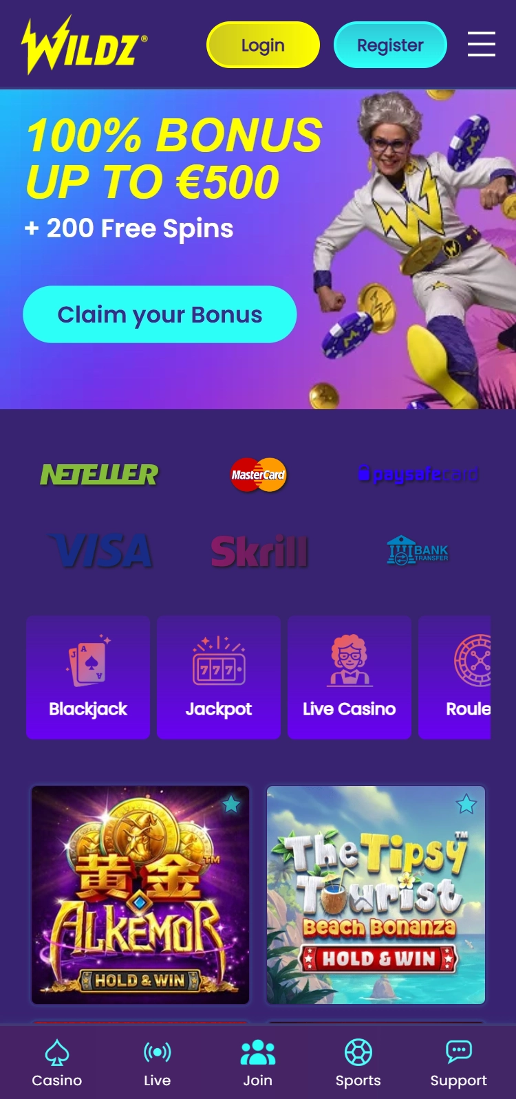 Wildz Casino Smartphone App Preview